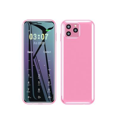 China Cute Dual SIM Card V8 Mini Mobile Phone Portable Ultra-thin Small No Network Phones Student Quit Internet Addiction MP3 Emergency Mobile Phone for sale