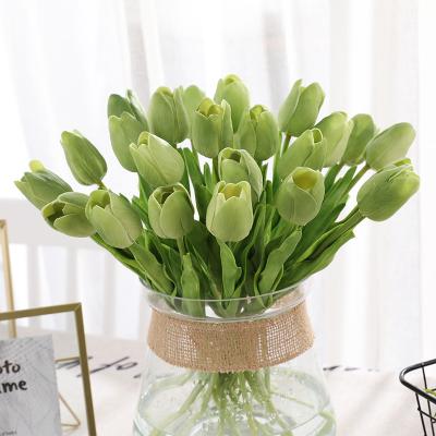 China Colorful Artificial PU Mini Tulips Bouquets Latex Flowers Wedding Decoration AF23038 Touch The Real Plant For Wedding Home Decoration for sale