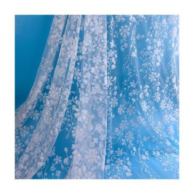 China Viable high qualty PYT1014 and lower price royal glitter lace fabric for wedding dress for sale