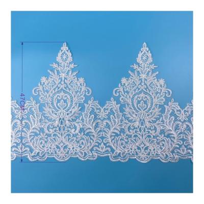 China Sustainable New Arrival WT3001 High Quality Bridal Border Lace Trimming for sale