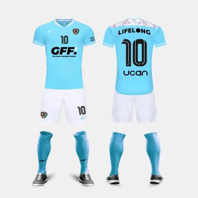 China Sets Customize Kits Team Clubs Uniform Jersey Soccer Football Customized Full Set Football Wear For Men for sale