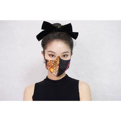 China Disposable Black Color Tiger Pattern KN95 Non Woven Fabric Masks Face Mask for sale