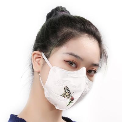 China 2020 Fashion Designers Pattern Printed Non Woven Fabric Disposable Black Masks KN95 Mask With Customized Logo for sale