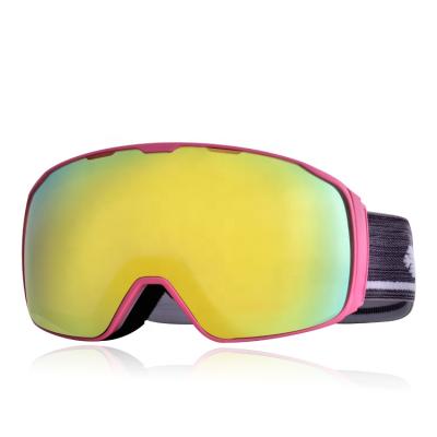 China Anti Fog Outdoor Ski Goggles PC Lenses Material OEM TPU Magnetic Ski  HB-10D for sale