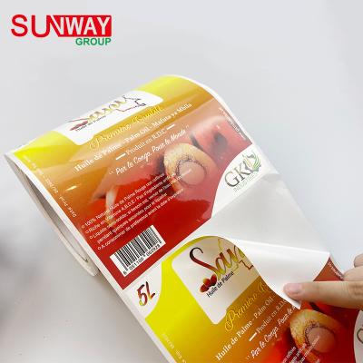 China Factory Hot Selling Waterproof Shipping Adhesive Label Roll Printing Waterproof Palm Oil Sticker Paper for sale