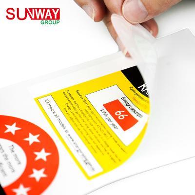 China Wholesale Customizable Waterproof PVC Waterproof Decorative Adhesive Energy Efficiency Sheet Sticker Standard Label for sale