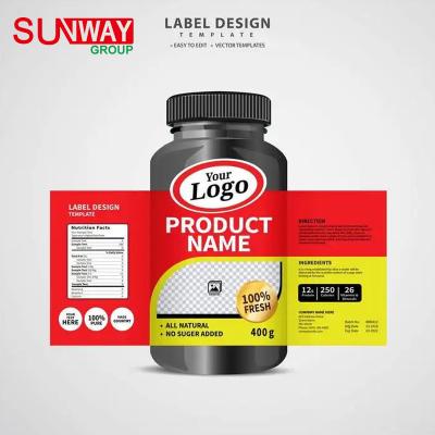 China Factory Price Waterproof Logo Pharmaceutical Medical Bottle Sticker Custom Printed Labels Roll For Pill Bottle for sale