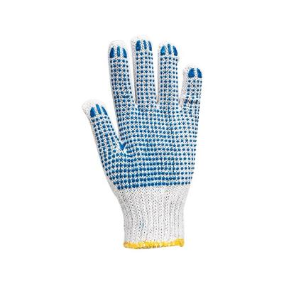 China Winmid 7g Custom High Quality Anti-Slip Work Knitted Work Gloves PVC Dots Dipped for sale