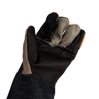 China Winmid Canvas Work Industrial Gloves Anti-Slip Custom Leather Safety Working Gloves for sale