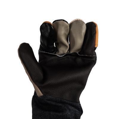 China Hot Selling Anti-slip Leather Working Leather Glove Industrial Leather Canvas Work Glove for sale