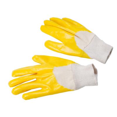 China Yellow Winmid Anti-Slip Dexterity Durable Prevent Dirt And Debris Heavy Duty Nitrile Work Glove for sale