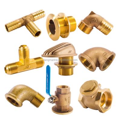 China Factory Outlet Marine Grade Brass Bronze Thru Brass Hull Marine Hardware Fittings for sale