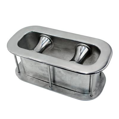 China 316 Stainless Steel Material 316 Stainless Steel Boat Bow Fairlead Roller Marine Casting Wedge for sale