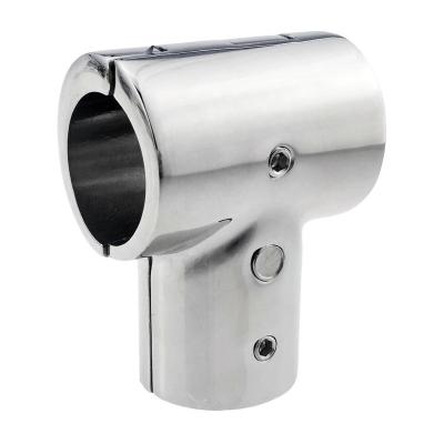 中国 316 Stainless Steel Marine Railing Fit Railing Connector 90 Degree Tee For Pipe 販売のため