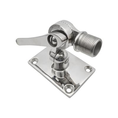 China Stainless Steel Material 316 Stainless Steel Marine Mount Ratchet Antenna Base For Boat for sale