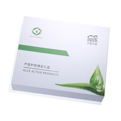 China Factory Recyclable Women's Boutique Cosmetics Skin Care Products Color Custom Gift Packaging White Cardboard Box Packaging for sale