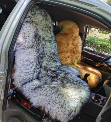 China New Design Environmental Protection Real Long Sheepskin Fur Lambswool Seat Cover Warm Australian Car Seat Covers for sale