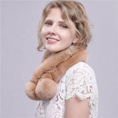 China Korea environmental protection hot sale Rex Rabbit Fur Scarf Winter women warm scarves fashion color collar scarf for sale