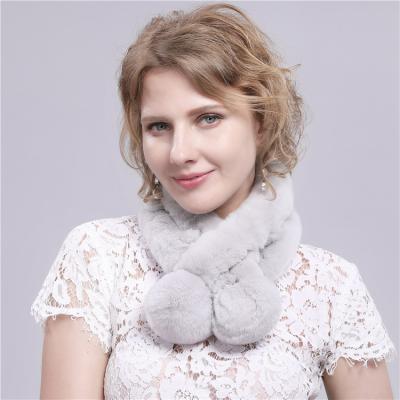 China Diverse Environmental Protection Environmental Protection Color No Fade Durable Rex Rabbit Fur Scarf for sale