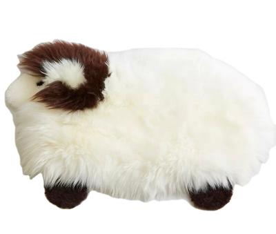 China 2021 Environment Friendly Cute Animal Shape Soft Woolen Pads Lines Mat Warm Sheep Skin Fur Blankets for sale