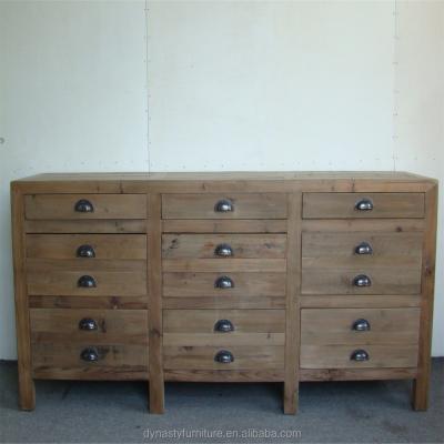 China Solid Wood Wooden Drawer Rustic Furniture Chest for sale