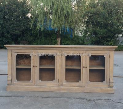 China Vintage Style Solid Wood Wooden Sideboard With Glass Door for sale