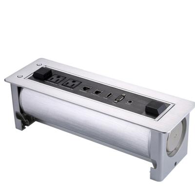 China Flip Up Conference Desk Mounted Power Sockets Recessed Power Strip Outlet Customized for sale