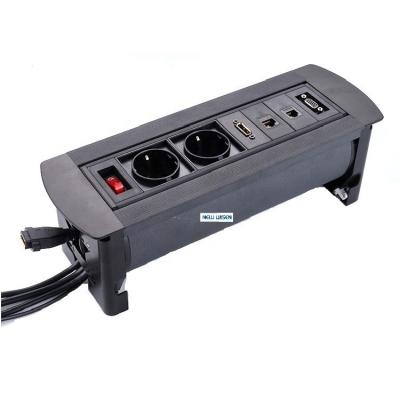 China Oxidize Recessed Furniture Power Strip Flip Up Outlet Meeting Table Socket for sale