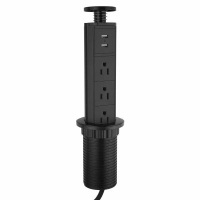 China 2.5in Multiplug Tower Plug Sockets Power Strip Round Hole Grommet 6ft Cord for sale