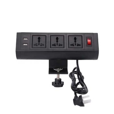 China 110V-240V Desk Clamp Surge Protector Power Strip Outlet Flip Up for sale