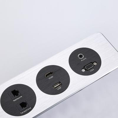 China Conference Desk Mounted Power Outlet Plug Extension Socket With Usb Customized for sale