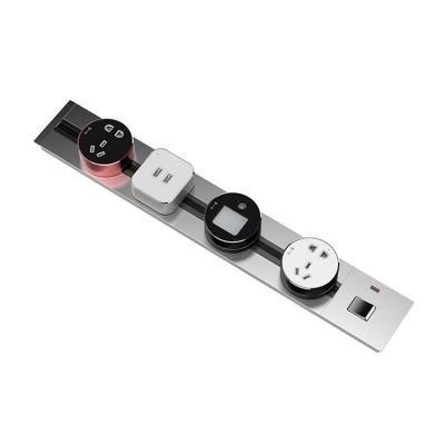 China Electrical Kitchen Power Outlet Track Powered Grommets For Desktop Distribution Unit for sale