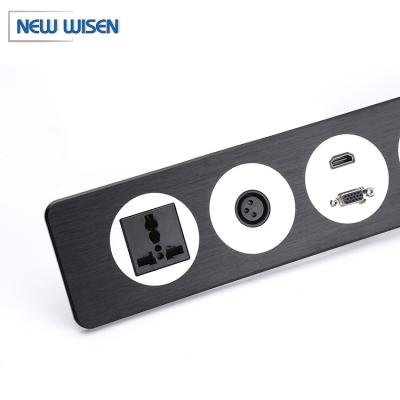 China Aluminum Panel Mounted Office Desk Power Sockets Outlet With Usb for sale