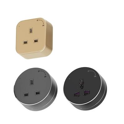 China Kitchen 32A Electric Power Track Socket UK Grommet Outlet Removable Round Switch for sale