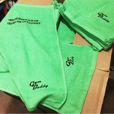 China High Quality Compressed Fitness Use Gift Promotion Cotton Gym Towel With Logo Print for sale