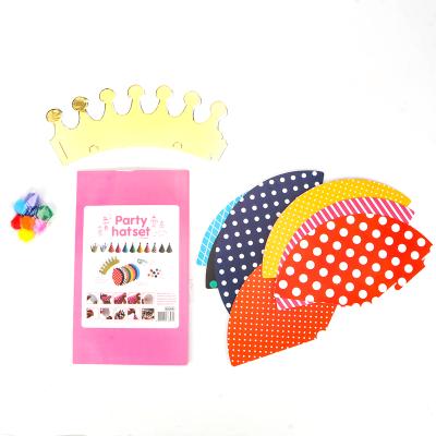 China Birthday party backdrop banner fun and colorful cone decorations kids hats kid gifts party paper birthday hat for sale