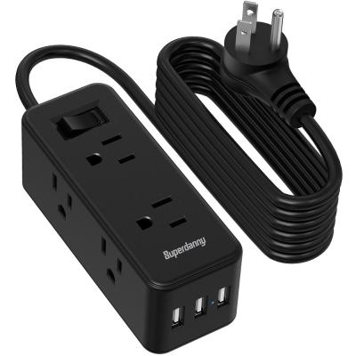 China 6 ac outlets 3 usb ports factory directly supply pure black 6 digit strip cube sockets 6 ac sockets 3 usb port sockets for sale