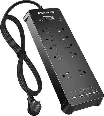 China 10 Ports Usb US Usb Outlet 4 AC Surge Protector Wall Plug Type Plug Extension With 4 USB 10 AC Power Outlet for sale