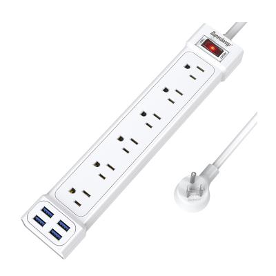 China 6 ac outlets 4 usb ports 6 sockets 4 usb ports widely used power strip extension surge protector waterproof power strip for sale