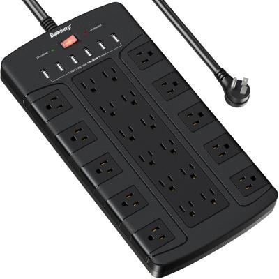 China SUPERDANNY Multi Outlet Socket With 6 Ports 22 USB Power Outlets Super Smart Surge Protector Power Strip SD121041603 for sale