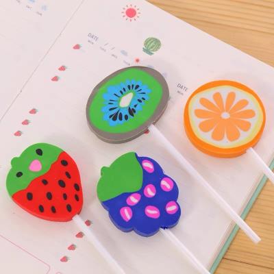 China office eraser kawaii stationery school supplies promotional gift for kids OEM cute pencil rubber erase the 2D for sale