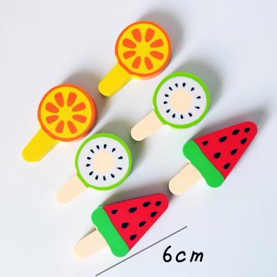 China New Office Eraser Style Candy Eraser For School Student, 2D Fruit Rubber Eraser, Cartoon Eraser for sale