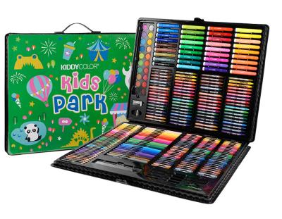 China Deluxe 176pcs School Children PVC Case Art Painting and Drawing Set with Easel for Kids Tool Child Gift for sale