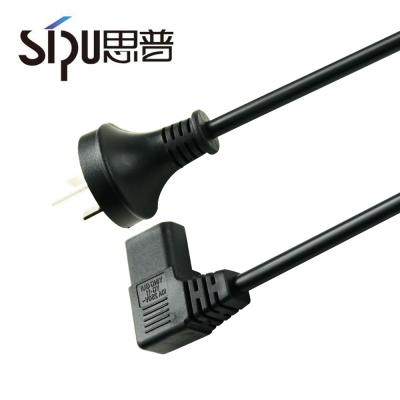 China Australian 3 Pin Plug AC SAA 90 Certification IEC 320 Degree C13 Rectangle Cord Cable zu verkaufen