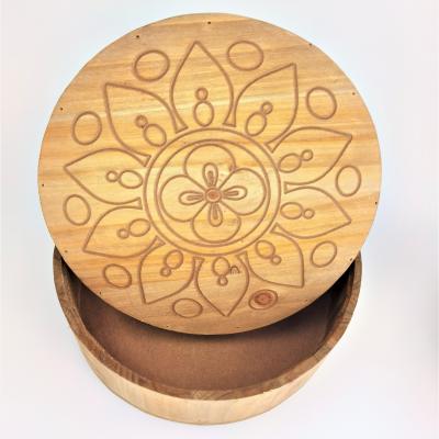 China Europe Style High Quality Handmade Carving S/2 Special Handmade Wooden Gift Box With Lid for sale