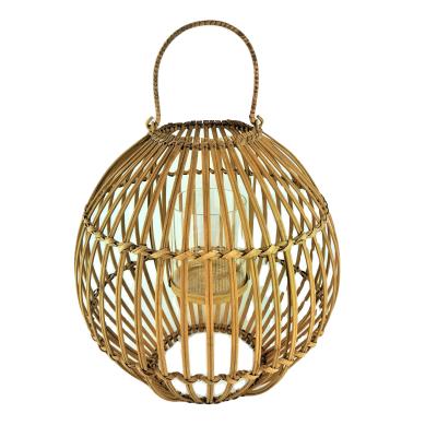 China Home Decoration Large Natural Rattan Candle Holder Eco Friendly Decoration Candle Holders for sale