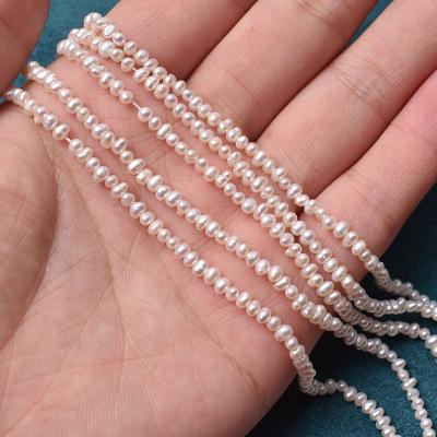 China Pearls For Jewelry Making Wholesale 2-3mm Near Round Freshwater Pearl Naturally From China Cultured White Pearl for sale