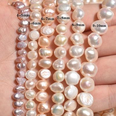 China Jewelry Strong Light Natural Freshwater Pearl 4-11m Sides Light Up Side Hole Irregular Baroque Diy Handmade Loose Pearl for sale