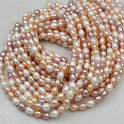 China Natural Freshwater Pearl Pink 5-6mm Loose Beads Round Natural Freshwater Pearl Beads For Make DIY Jewelry Bracelet Necklace Accessories for sale