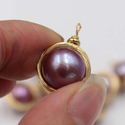 China Jewelry DIY Jewelry Making Natural Baroque Shaped Pearl Pure Handmade DIY Pendant Hand-wound Pearl Pendant Jewelry for sale